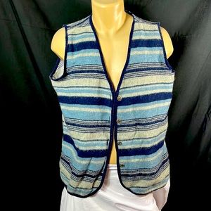 Blue unisex vest, Soze Medium, 70% wool